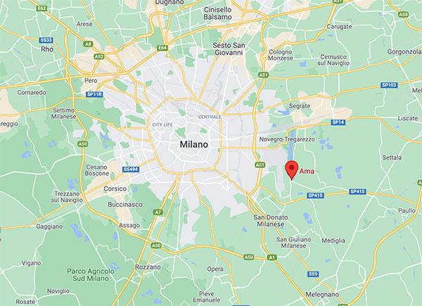 amacargocuba milano mappa